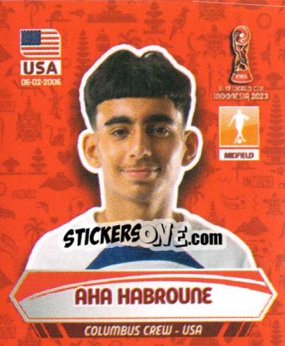 Sticker AHA HABROUNE - FIFA U-17 WORLD CUP INDONESIA 2023
 - INNOVA