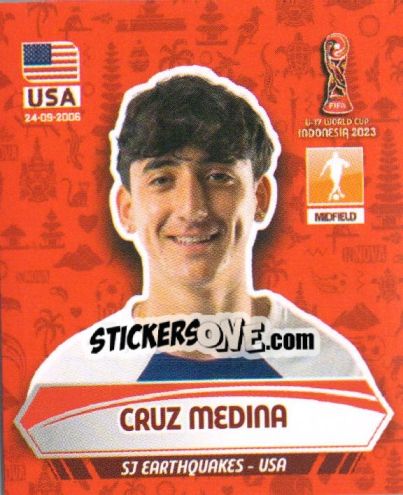 Sticker CRUZ MEDINA - FIFA U-17 WORLD CUP INDONESIA 2023
 - INNOVA