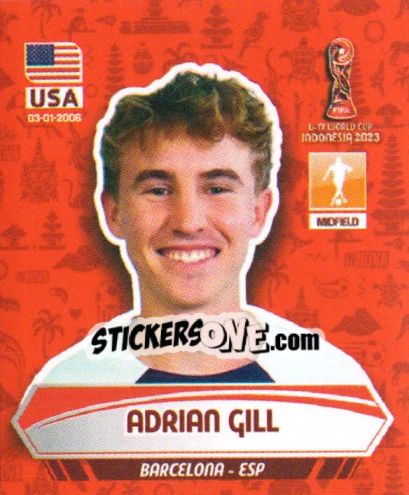 Cromo ADRIAN GILL - FIFA U-17 WORLD CUP INDONESIA 2023
 - INNOVA