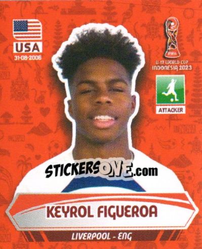Sticker KEYROL FIGUEROA - FIFA U-17 WORLD CUP INDONESIA 2023
 - INNOVA