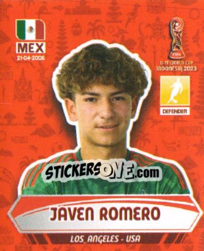 Sticker JAVEN ROMERO - FIFA U-17 WORLD CUP INDONESIA 2023
 - INNOVA