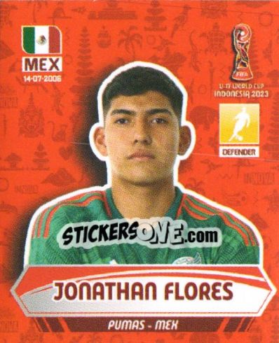 Sticker JONATHAN FLORES - FIFA U-17 WORLD CUP INDONESIA 2023
 - INNOVA