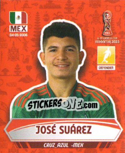 Cromo JOSE SUAREZ - FIFA U-17 WORLD CUP INDONESIA 2023
 - INNOVA