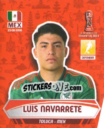 Sticker LUIS NAVARRETE - FIFA U-17 WORLD CUP INDONESIA 2023
 - INNOVA