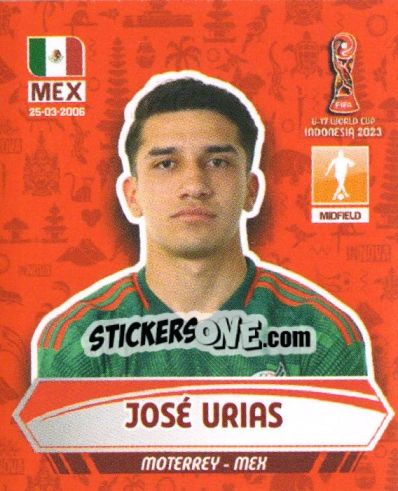 Cromo JOSE URIAS - FIFA U-17 WORLD CUP INDONESIA 2023
 - INNOVA