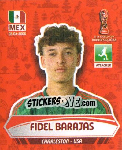 Sticker FIDEL BARAJAS - FIFA U-17 WORLD CUP INDONESIA 2023
 - INNOVA