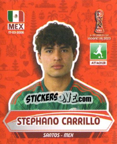 Sticker STEPHANO CARRILLO - FIFA U-17 WORLD CUP INDONESIA 2023
 - INNOVA