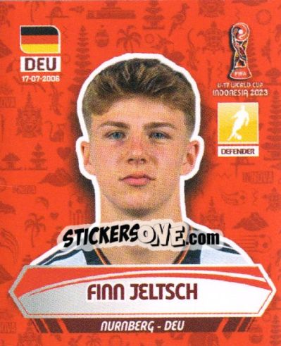 Sticker FINN JELTSCH - FIFA U-17 WORLD CUP INDONESIA 2023
 - INNOVA