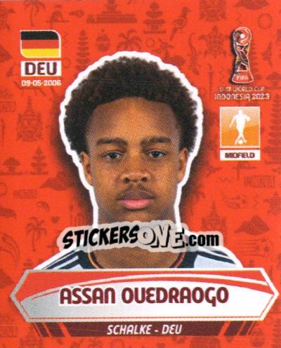 Sticker ASSAN OUEDRAOGO - FIFA U-17 WORLD CUP INDONESIA 2023
 - INNOVA