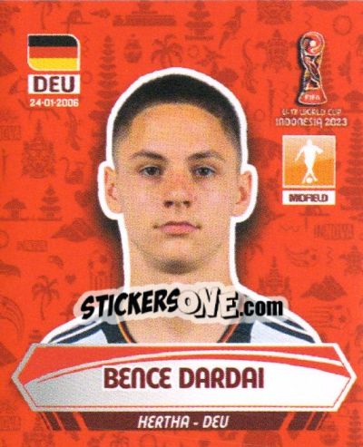Sticker BENCE DARDAI - FIFA U-17 WORLD CUP INDONESIA 2023
 - INNOVA