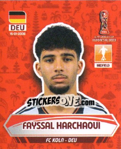 Sticker FAYSSAL HARCHAOUI - FIFA U-17 WORLD CUP INDONESIA 2023
 - INNOVA