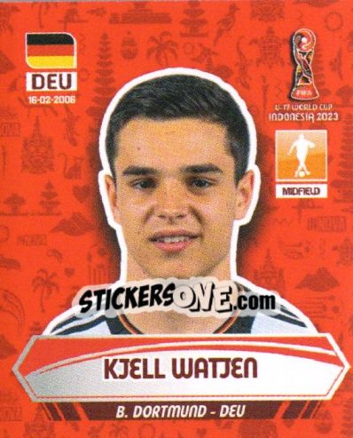 Sticker KJELL WATJEN - FIFA U-17 WORLD CUP INDONESIA 2023
 - INNOVA