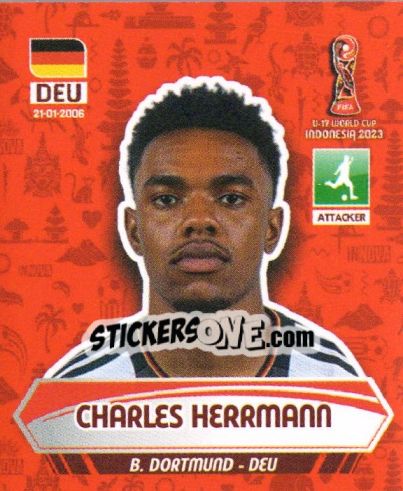 Sticker CHARLES HERRMANN - FIFA U-17 WORLD CUP INDONESIA 2023
 - INNOVA