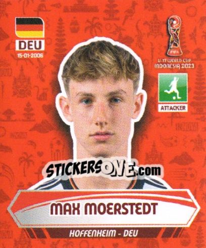 Sticker MAX MOERSTEDT - FIFA U-17 WORLD CUP INDONESIA 2023
 - INNOVA