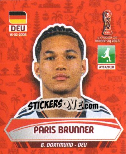 Sticker PARIS BRUNNER - FIFA U-17 WORLD CUP INDONESIA 2023
 - INNOVA