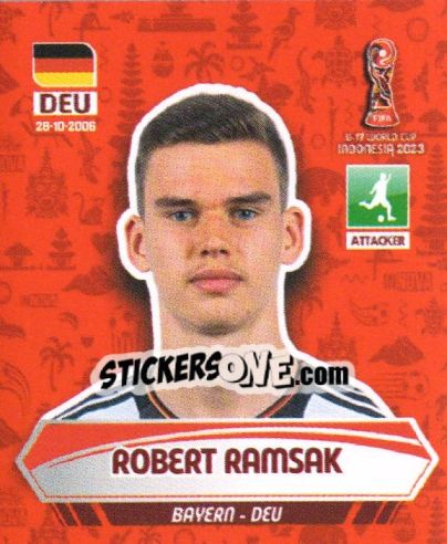 Sticker ROBERT RAMSAK - FIFA U-17 WORLD CUP INDONESIA 2023
 - INNOVA