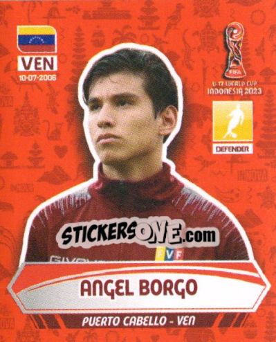 Sticker ANGEL BORGO - FIFA U-17 WORLD CUP INDONESIA 2023
 - INNOVA