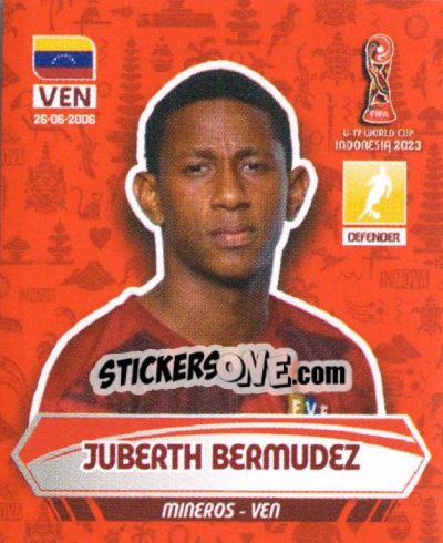 Cromo JUBERTH BERMUDEZ - FIFA U-17 WORLD CUP INDONESIA 2023
 - INNOVA