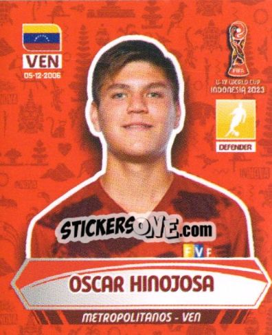 Sticker OSCAR HINOJOSA - FIFA U-17 WORLD CUP INDONESIA 2023
 - INNOVA