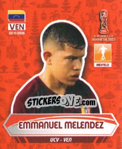 Sticker EMMANUEL MELENDEZ - FIFA U-17 WORLD CUP INDONESIA 2023
 - INNOVA