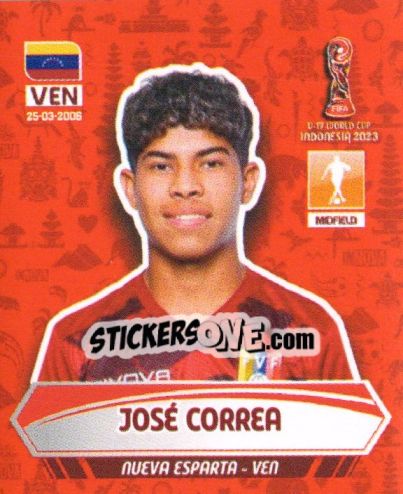 Sticker JOSE CORREA - FIFA U-17 WORLD CUP INDONESIA 2023
 - INNOVA