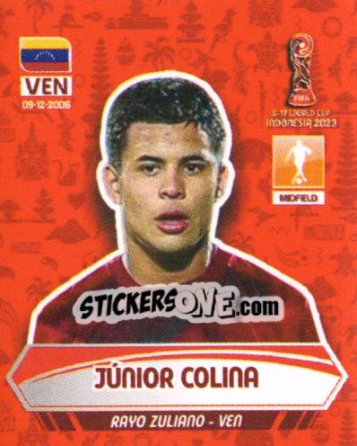 Sticker JUNIOR COLINA - FIFA U-17 WORLD CUP INDONESIA 2023
 - INNOVA