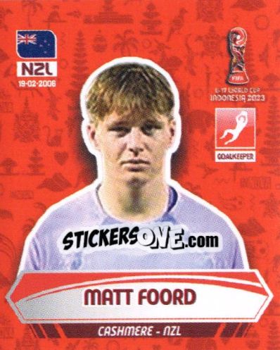 Figurina MATT FOORD - FIFA U-17 WORLD CUP INDONESIA 2023
 - INNOVA