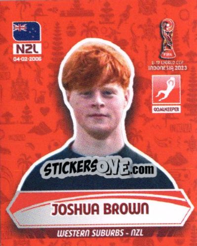 Sticker JOSHUA BROWN - FIFA U-17 WORLD CUP INDONESIA 2023
 - INNOVA