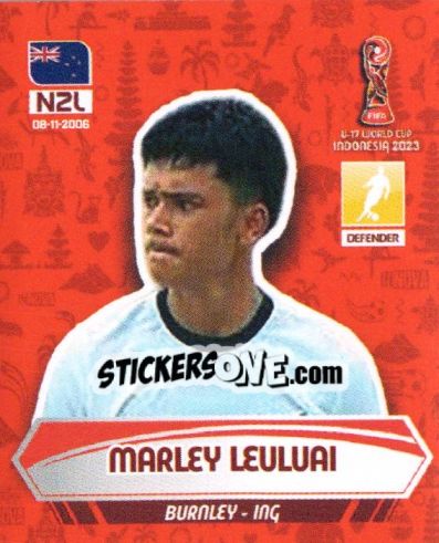 Sticker MARLEY LEULUAI - FIFA U-17 WORLD CUP INDONESIA 2023
 - INNOVA