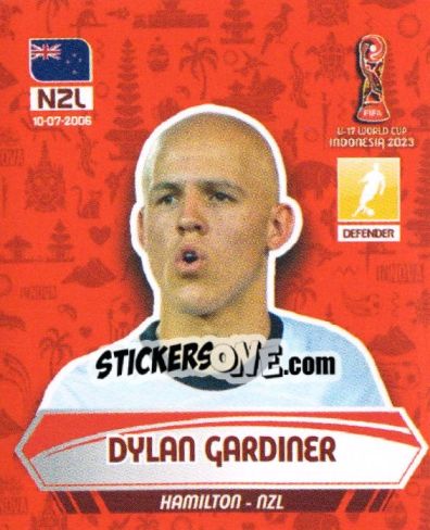 Sticker DYLAN GARDINER - FIFA U-17 WORLD CUP INDONESIA 2023
 - INNOVA