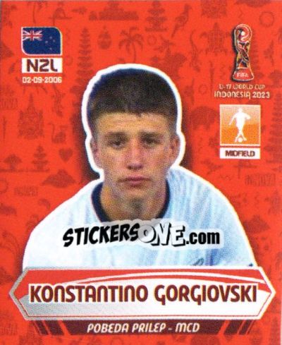 Sticker KOSTANTINO GORGIOVSKI - FIFA U-17 WORLD CUP INDONESIA 2023
 - INNOVA