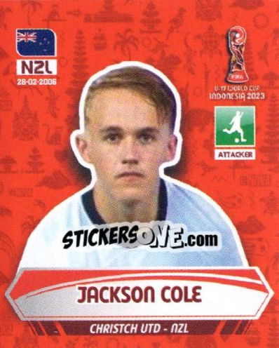 Sticker JACKSON COLE - FIFA U-17 WORLD CUP INDONESIA 2023
 - INNOVA