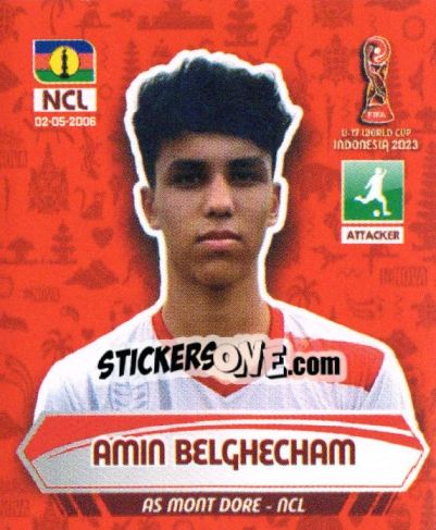 Sticker AMIA BELGHECHAM - FIFA U-17 WORLD CUP INDONESIA 2023
 - INNOVA