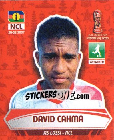 Sticker DAVID CAHMA - FIFA U-17 WORLD CUP INDONESIA 2023
 - INNOVA