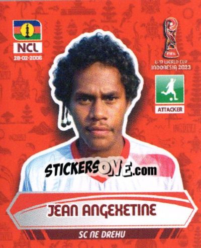 Sticker JEAN ANGEXETINE - FIFA U-17 WORLD CUP INDONESIA 2023
 - INNOVA