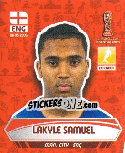 Sticker LAKYLE SAMUEL - FIFA U-17 WORLD CUP INDONESIA 2023
 - INNOVA
