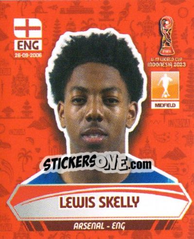 Sticker LEWIS SKELLY - FIFA U-17 WORLD CUP INDONESIA 2023
 - INNOVA