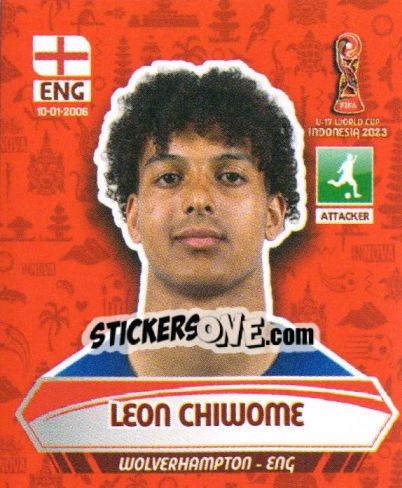 Sticker LEON CHIWOME - FIFA U-17 WORLD CUP INDONESIA 2023
 - INNOVA