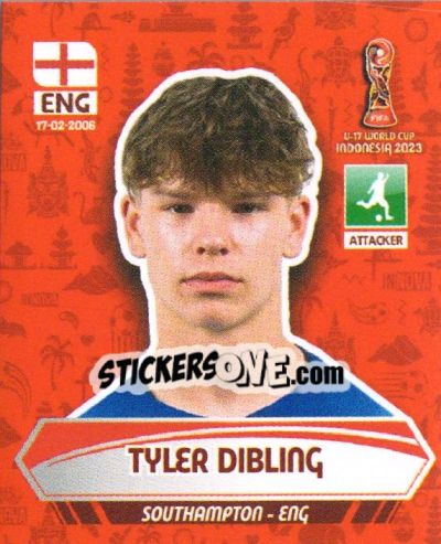 Sticker TYLER DIBLING - FIFA U-17 WORLD CUP INDONESIA 2023
 - INNOVA