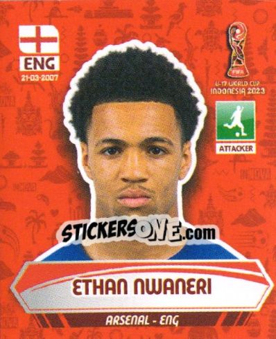 Sticker ETHAN NWANERI - FIFA U-17 WORLD CUP INDONESIA 2023
 - INNOVA