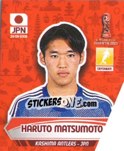 Sticker HARUTO MATSUMOTO - FIFA U-17 WORLD CUP INDONESIA 2023
 n. 217 - INNOVA