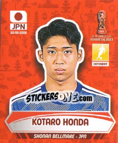 Sticker KOTARO HONDA - FIFA U-17 WORLD CUP INDONESIA 2023
 - INNOVA