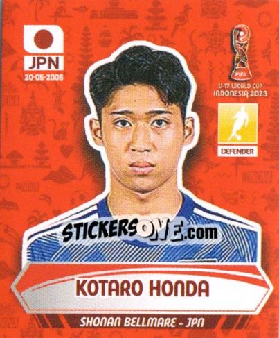 Sticker KOTARO HONDA - FIFA U-17 WORLD CUP INDONESIA 2023
 n. 220 - INNOVA