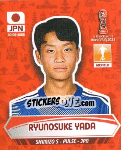 Sticker RYUNOSUKE YADA - FIFA U-17 WORLD CUP INDONESIA 2023
 n. 224 - INNOVA