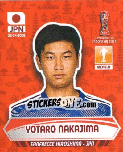 Sticker YOTARO NAKAJIMA - FIFA U-17 WORLD CUP INDONESIA 2023
 n. 225 - INNOVA
