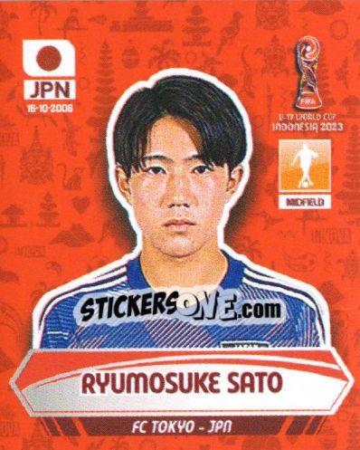 Sticker RYUMOSUKE SATO - FIFA U-17 WORLD CUP INDONESIA 2023
 n. 227 - INNOVA