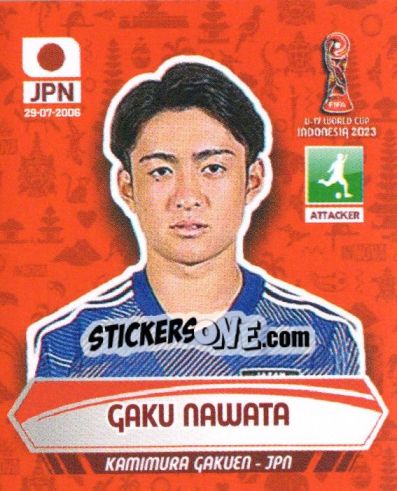 Sticker GAKU NAWATA - FIFA U-17 WORLD CUP INDONESIA 2023
 - INNOVA