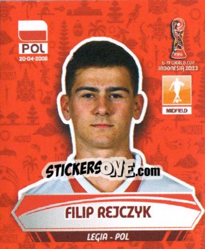 Sticker FILIP REJCZYK - FIFA U-17 WORLD CUP INDONESIA 2023
 - INNOVA