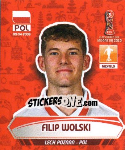 Sticker FILIP WOLSKI - FIFA U-17 WORLD CUP INDONESIA 2023
 - INNOVA