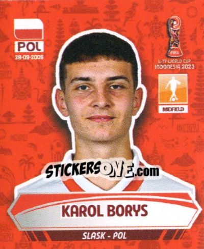 Cromo KAROL BORYS - FIFA U-17 WORLD CUP INDONESIA 2023
 - INNOVA